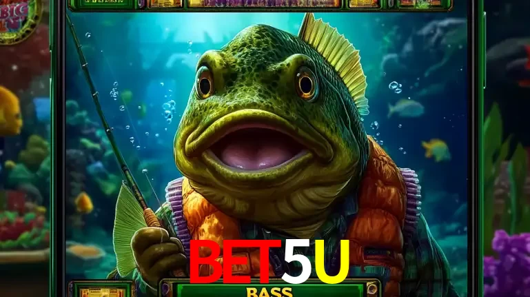 Personagem de peixe pescador do popular jogo de slot com tema de pescaria, uma das emocionantes opções de caça-níqueis para jogar e ganhar no cassino BET5U.